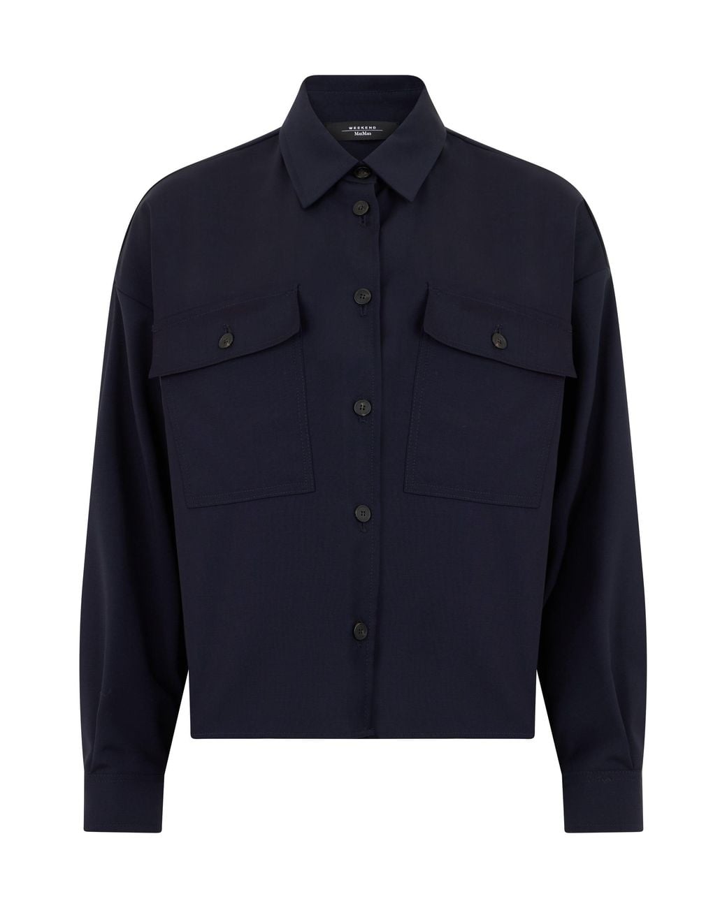 Weekend by Maxmara Blue Wool Jacket With Buttons