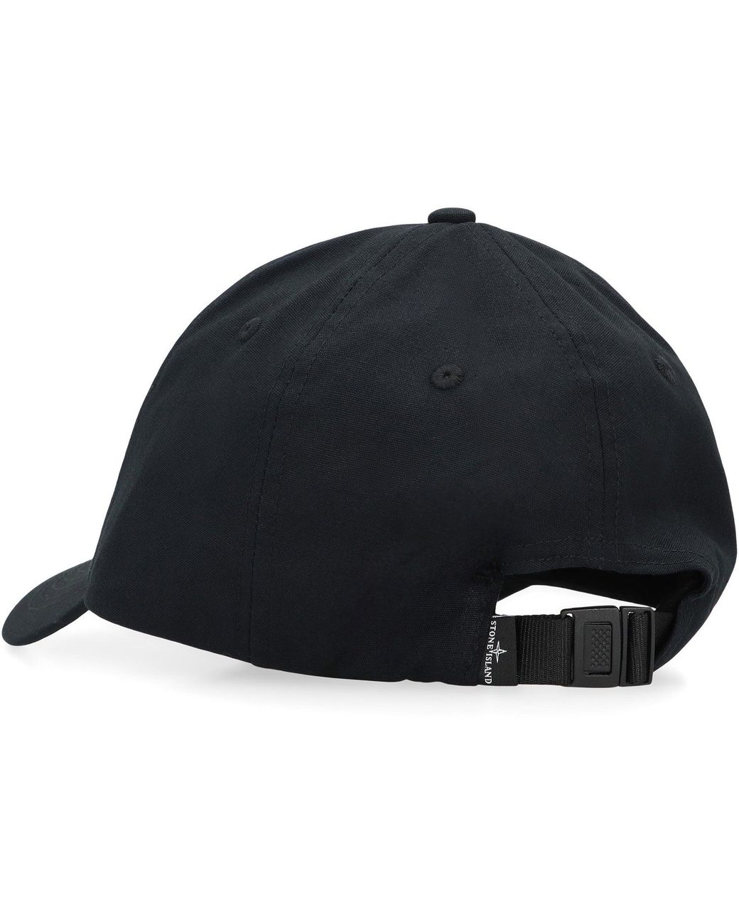 Stone Island Black Logo Baseball Cap for men