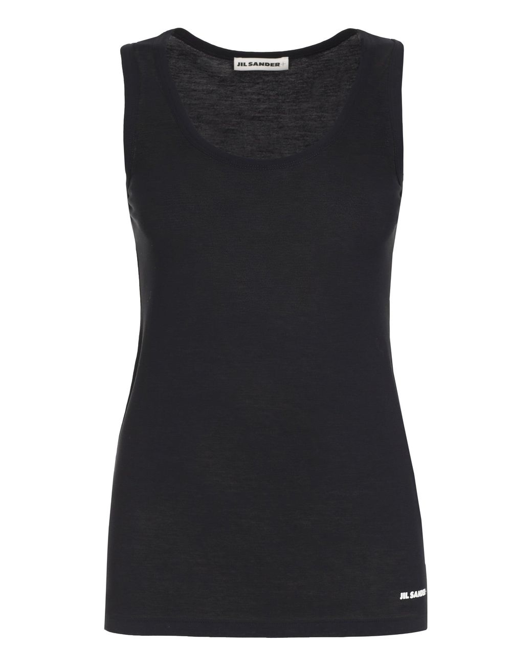 Jil Sander Black Cotton Tank Top