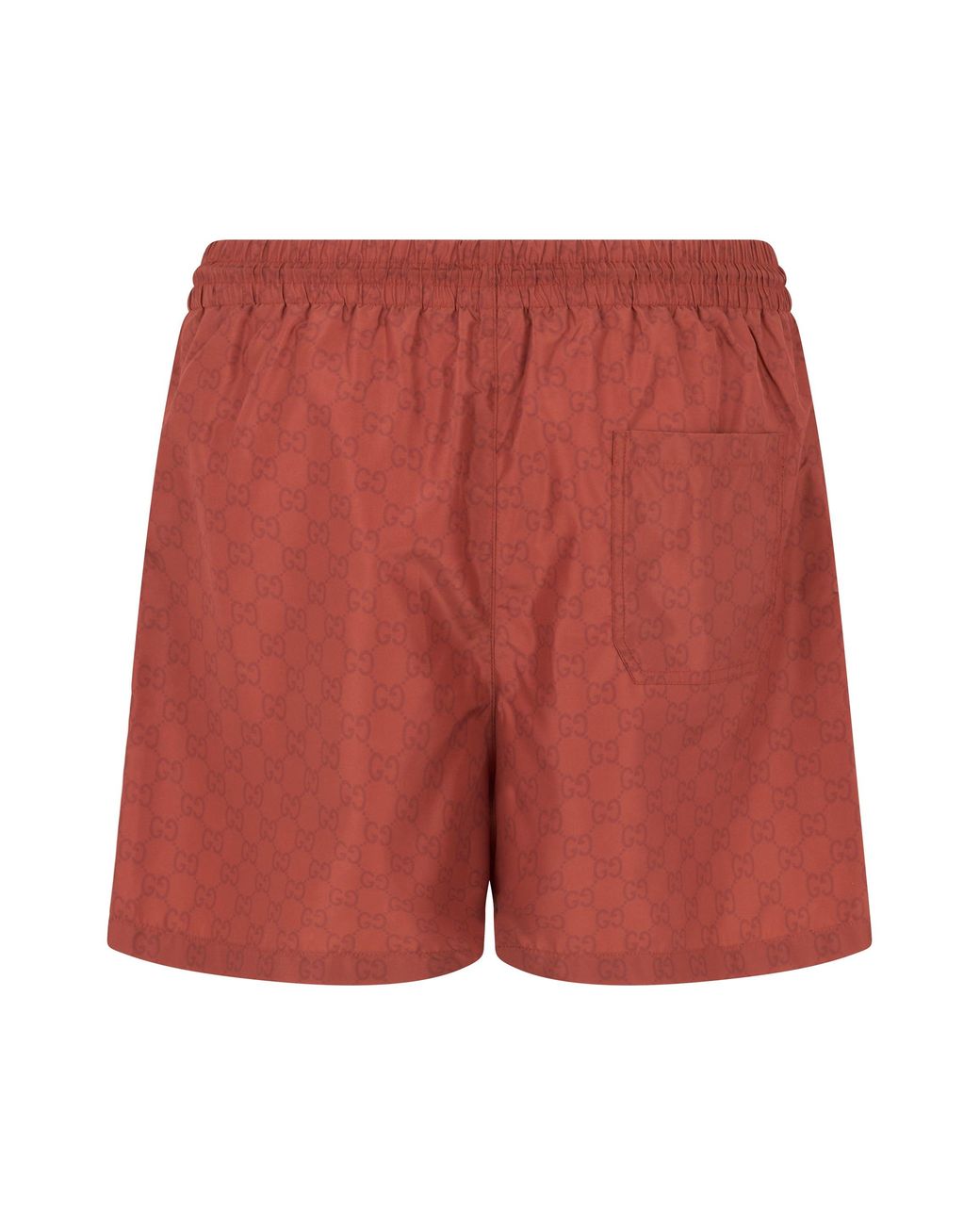 Gucci Red Swimsuit With Monogram Print for men