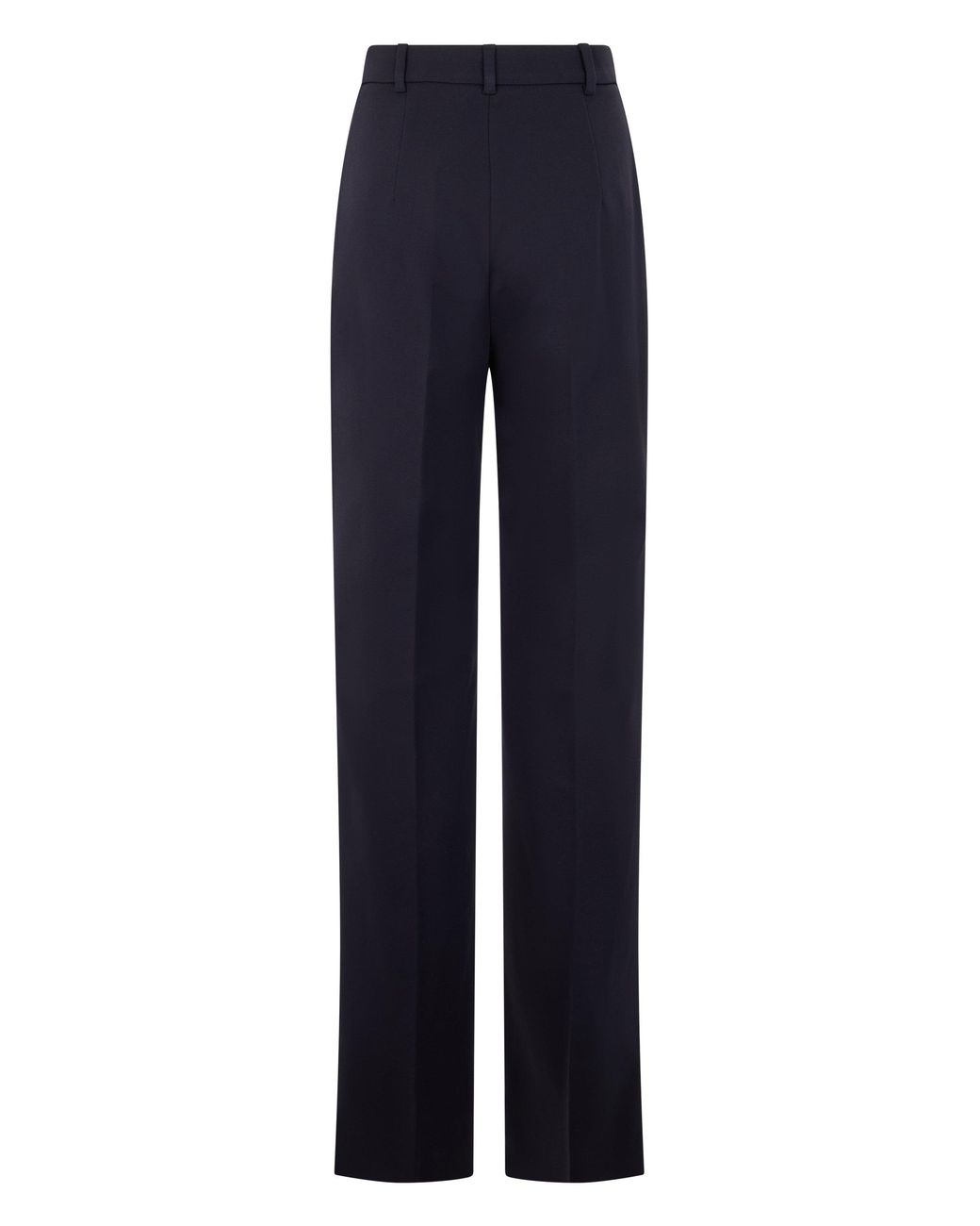 Max Mara Blue Trousers High-Waisted Cotton Straight