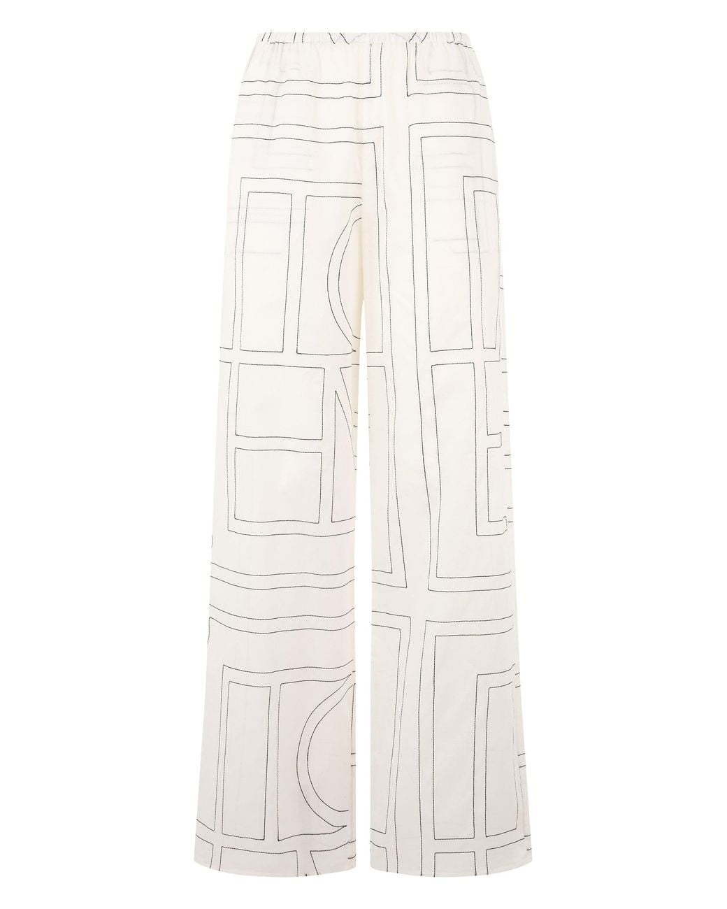 Totême White Cotton Pajama Pants