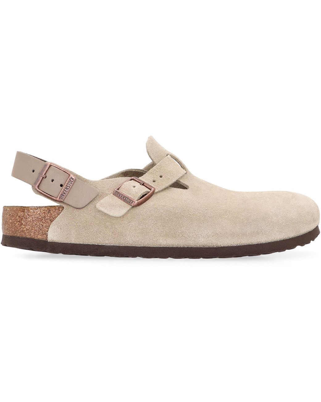 Birkenstock Gray Slides Tokyo In Suede for men