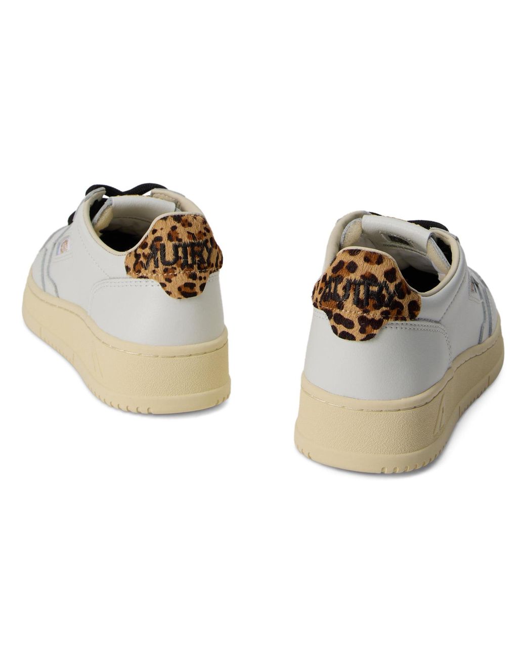 Autry White Sneakers With Leopard Details