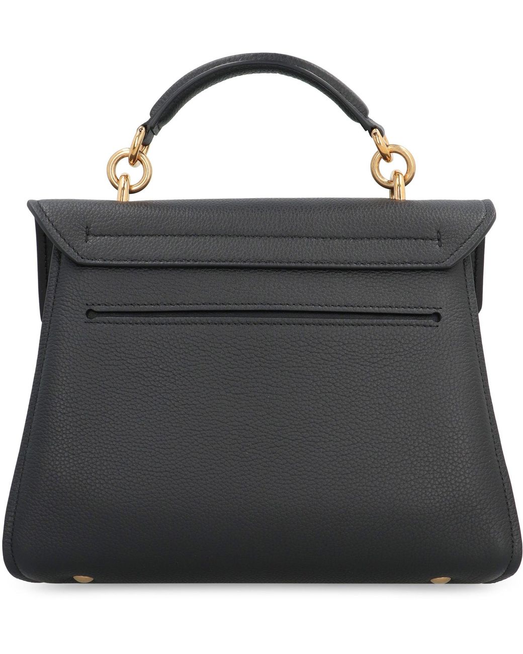 Ferragamo Blue Gancini Pebbled Leather Handbag