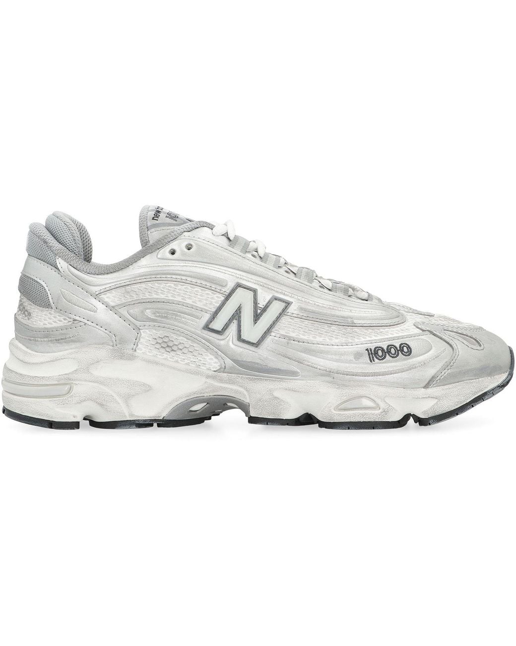 New Balance White Sneakers 1000 Leather Trainers for men