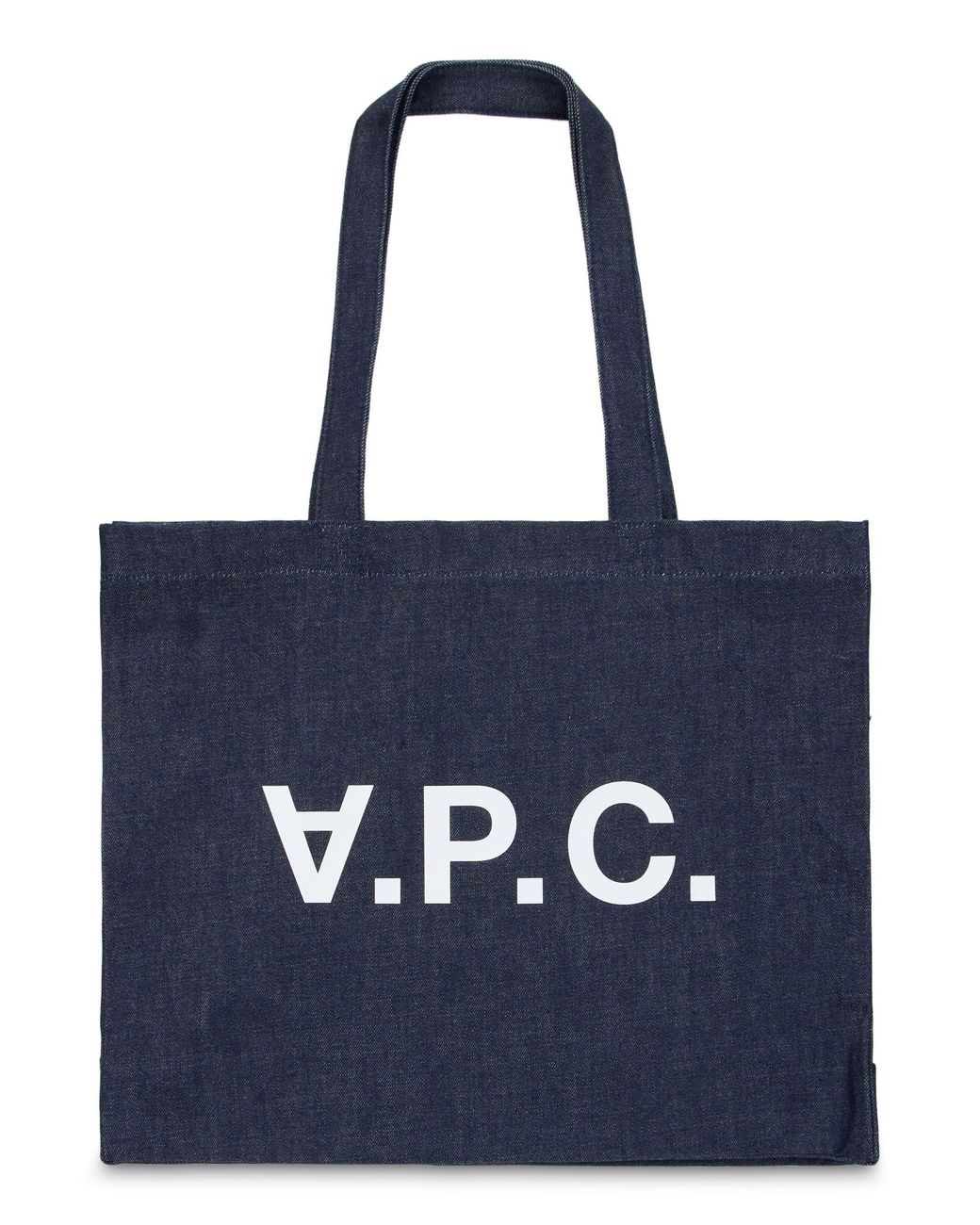 Borsa tote con logo di A.P.C. in Blue