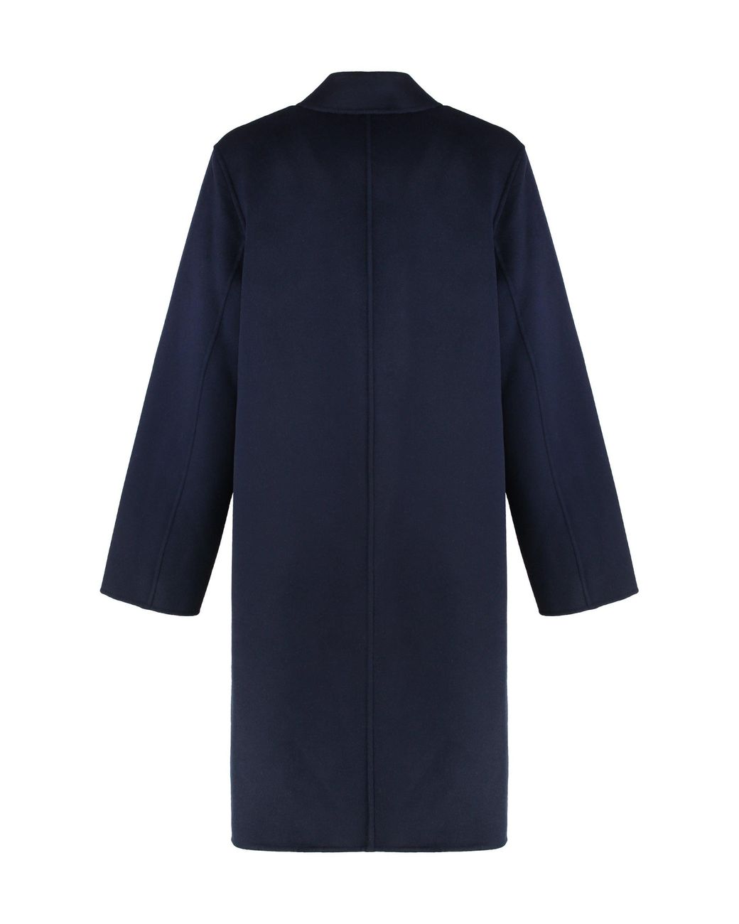 Tory Burch Blue Reversible Wool Coat