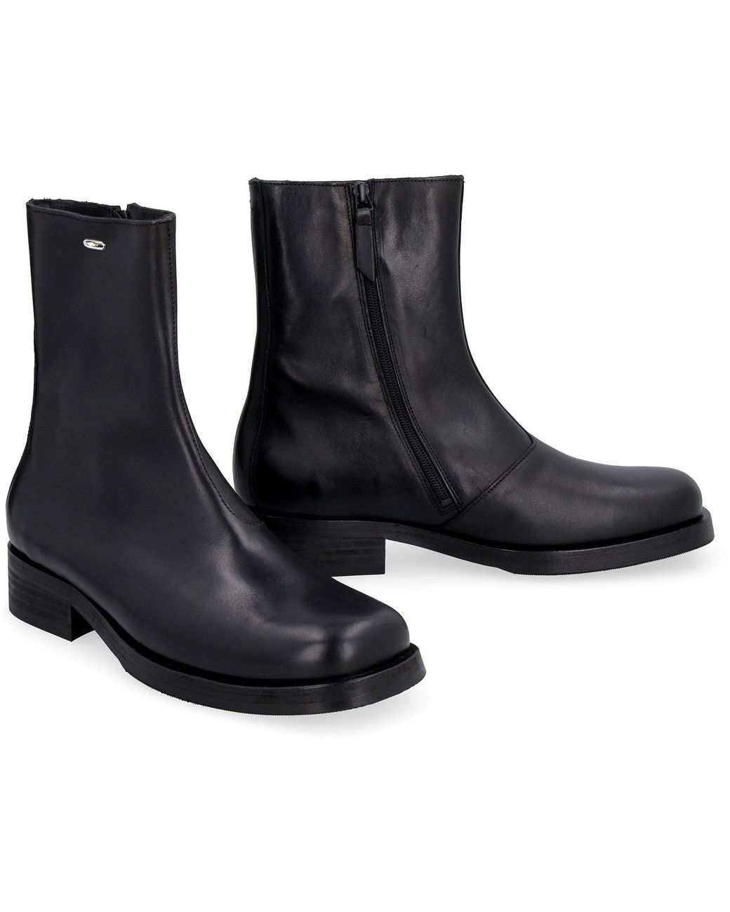 Our Legacy Black Ankle Boots Camion Leather Calf for men