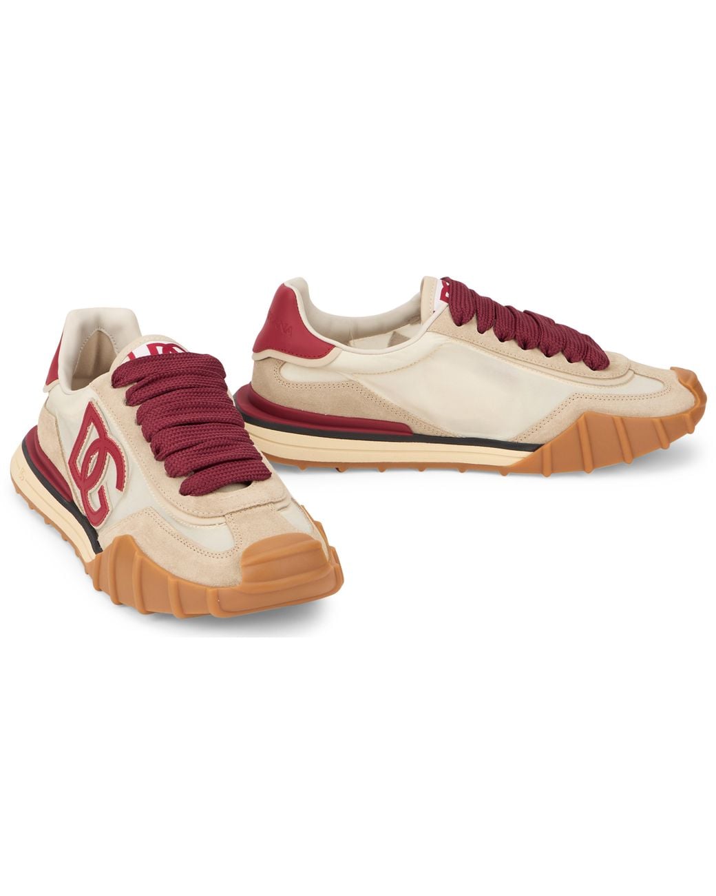 Dolce & Gabbana Pink Sneakers Dg Cushion Suede Polyamide Trainers for men