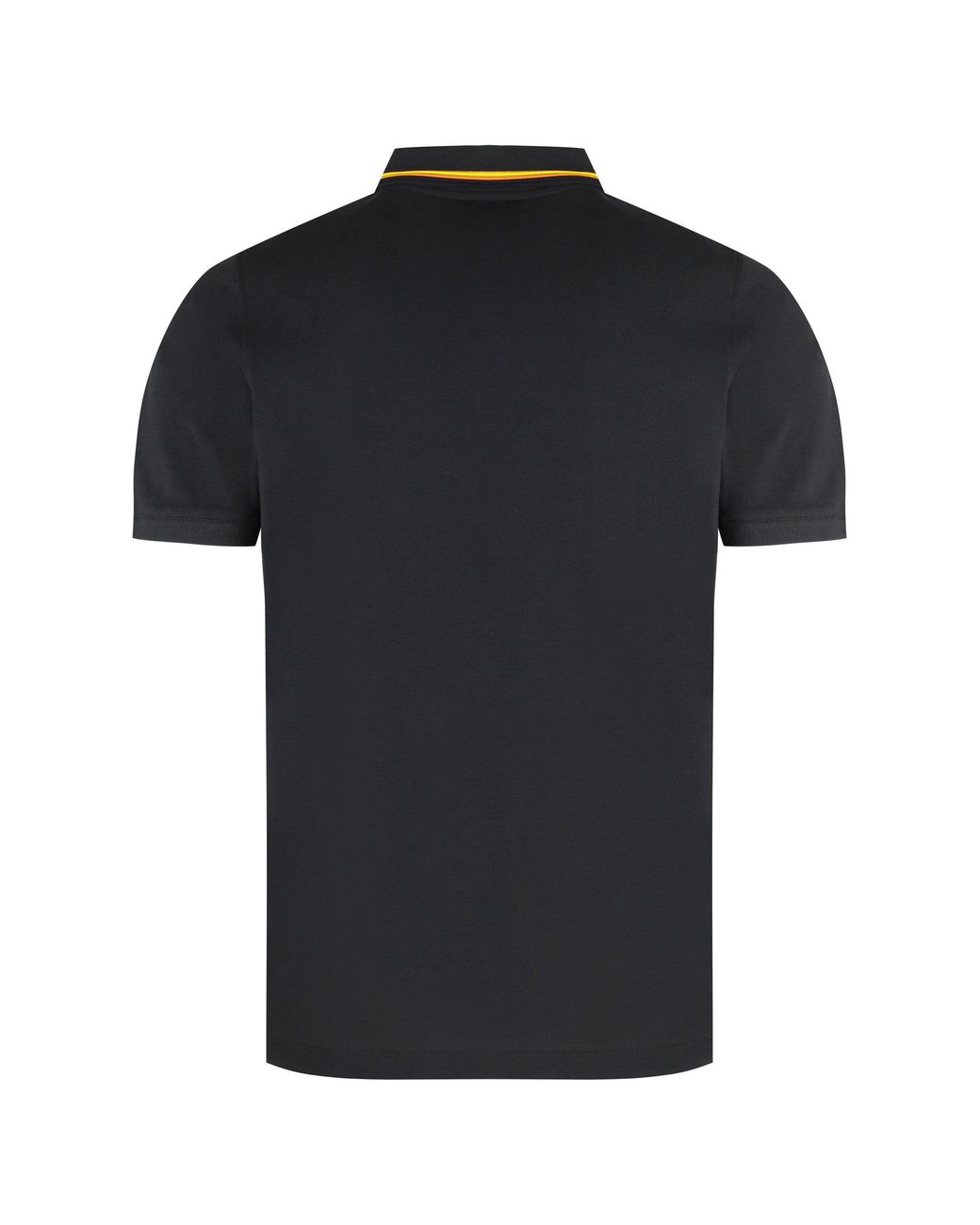 K-Way Black Jud Cotton-Piqué Polo Shirt for men