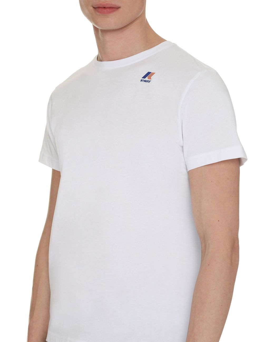 K-Way White Edouard Cotton Crew-Neck T-Shirt for men