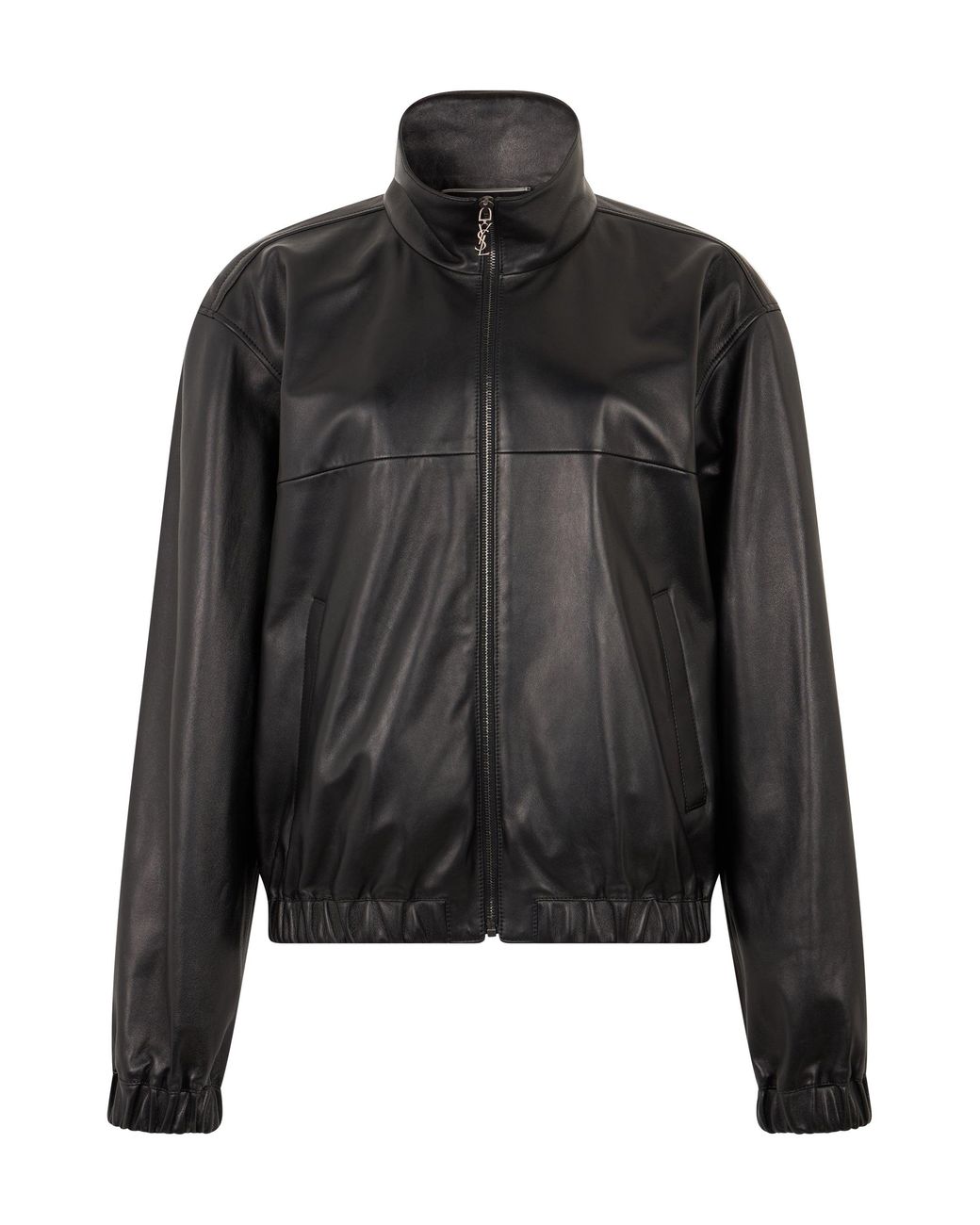 Saint Laurent Black Leather Jacket With Zip for men