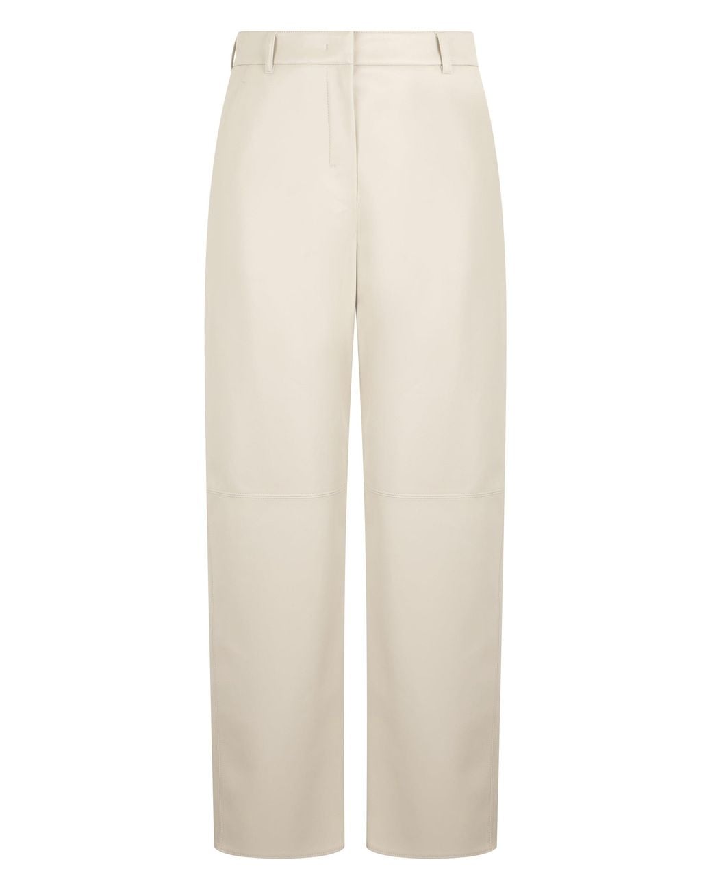 Max Mara White Loose Polyester Pants