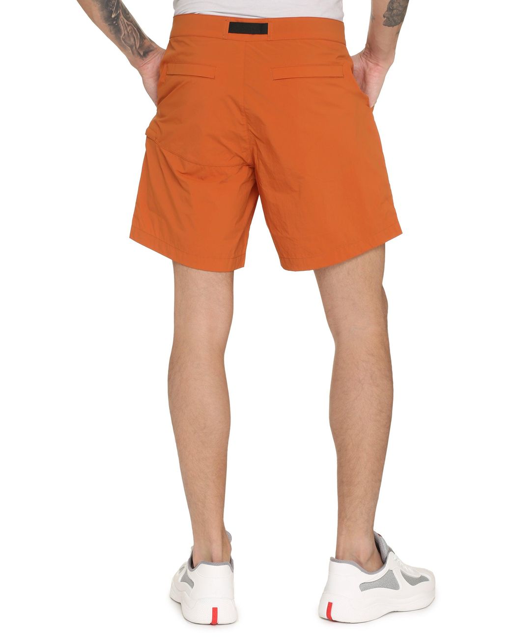 K-Way Orange Taprinne Nylon Bermuda Shorts for men