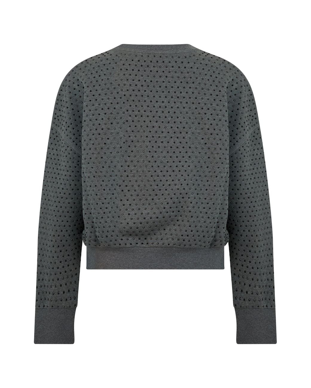 Pinko Gray Sweatshirt With Appliqués Cotton Sweatshirts