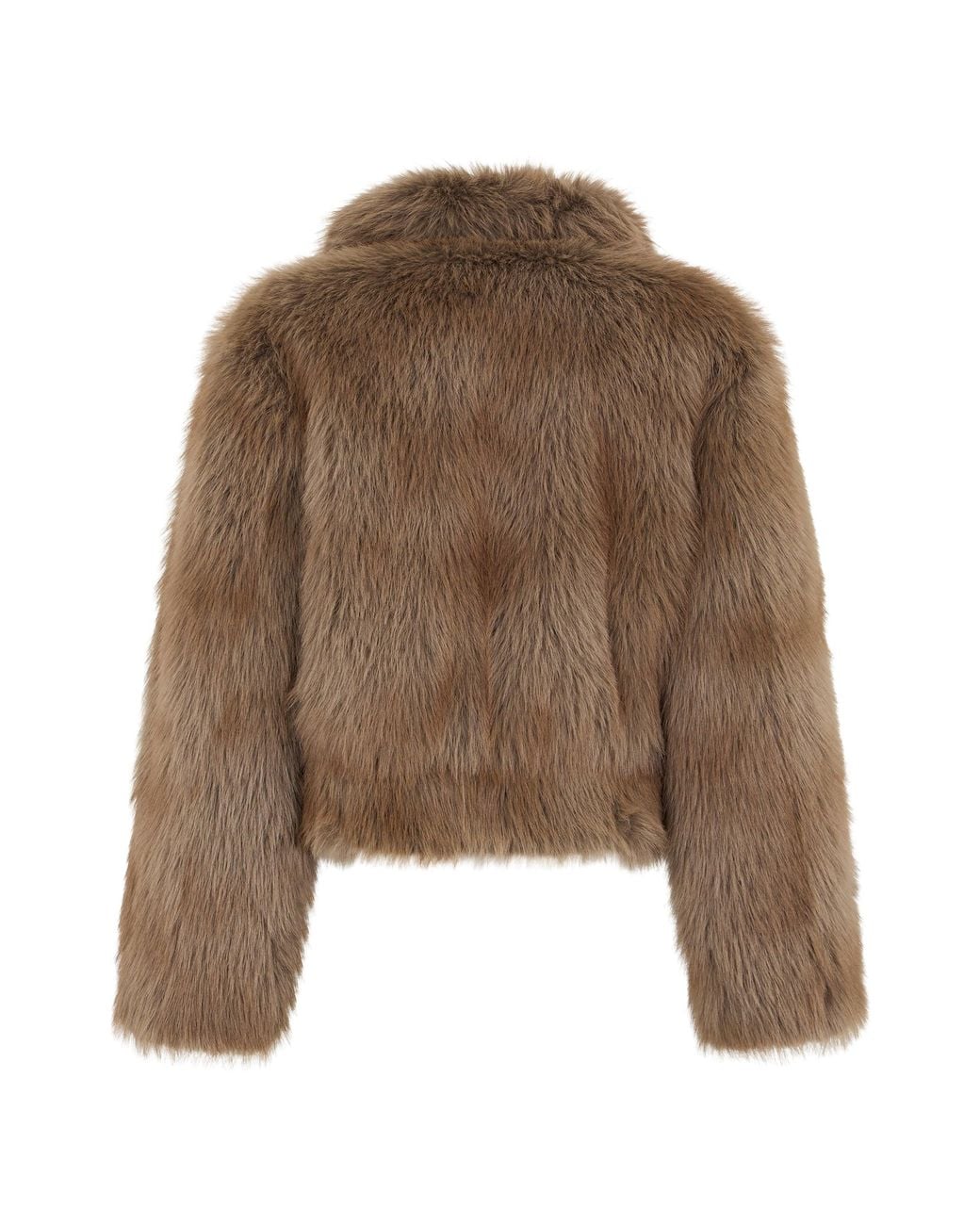 Stand Studio Brown Faux Fur Jacket