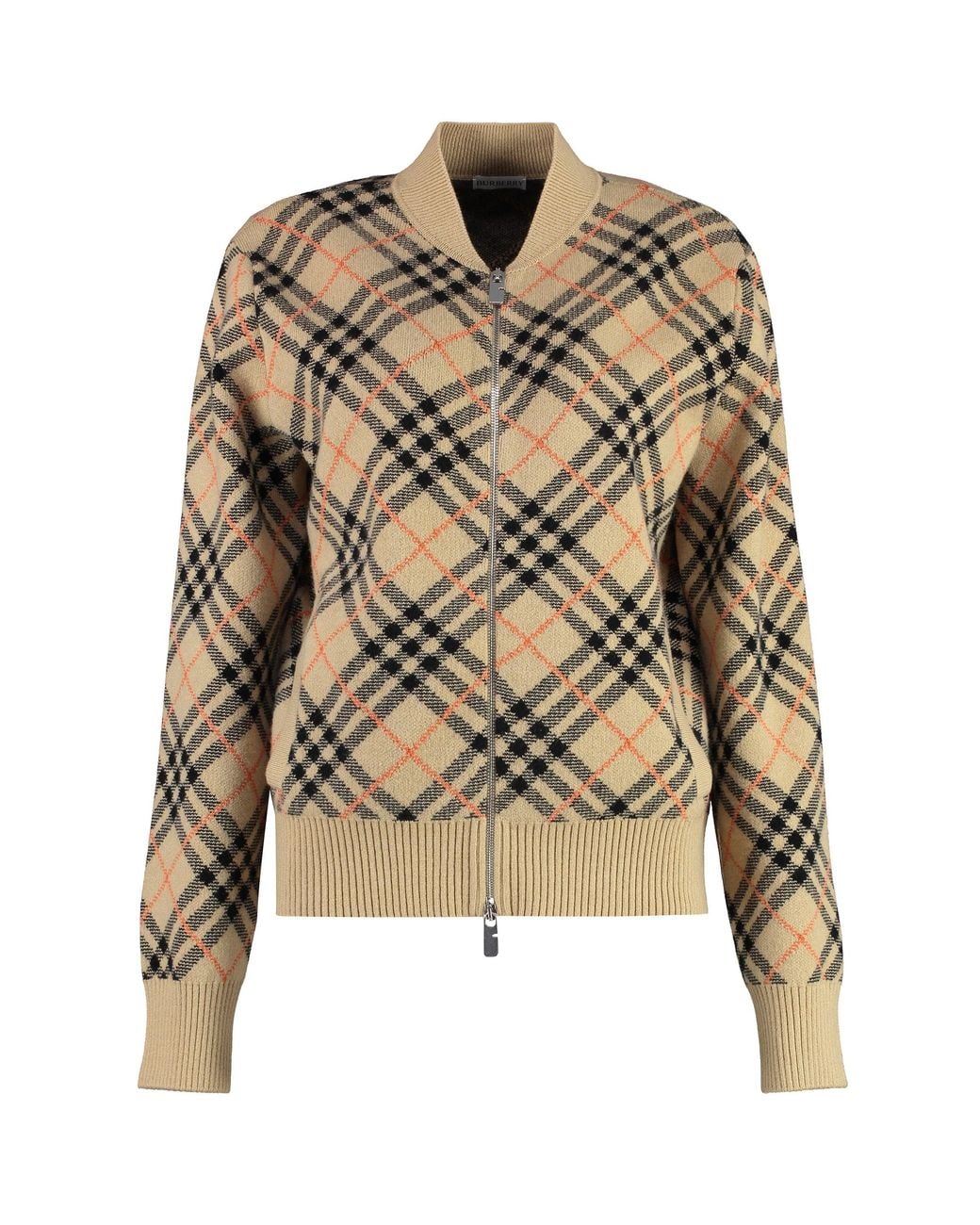 Burberry Multicolor Zip Cardigan Cashmere Cardigans