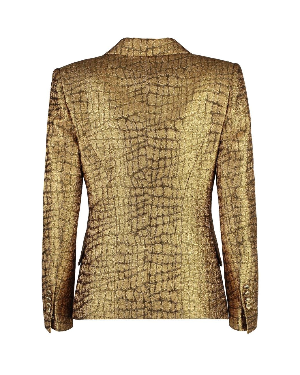 Tom Ford Metallic Single-Breasted One Button Jacket
