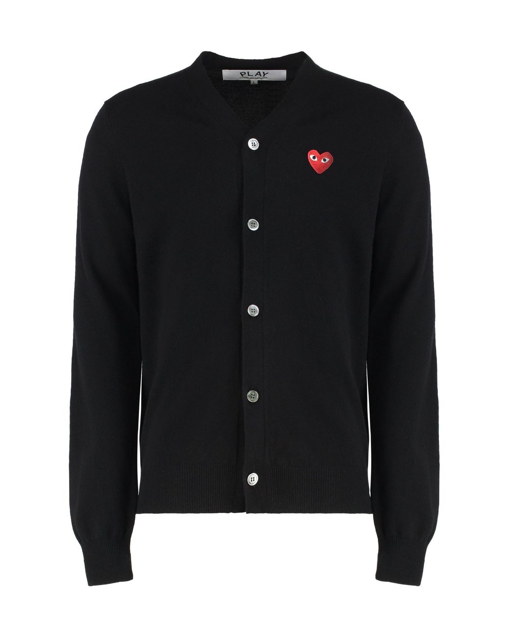 COMME DES GARÇONS PLAY Black Wool Cardigan Cardigans