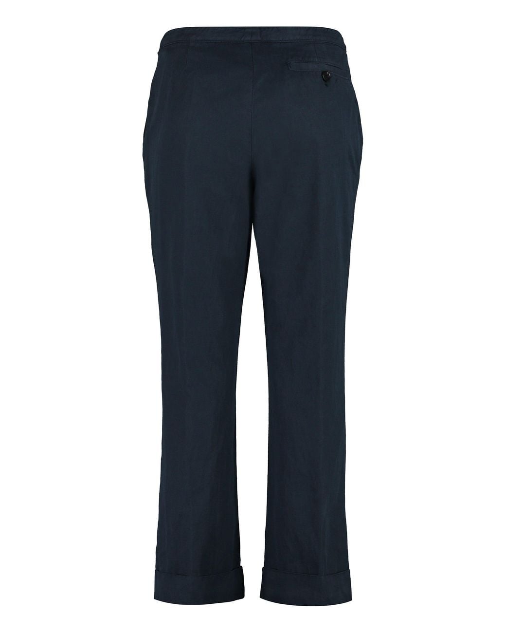 Aspesi Blue Cotton-Linen Trousers