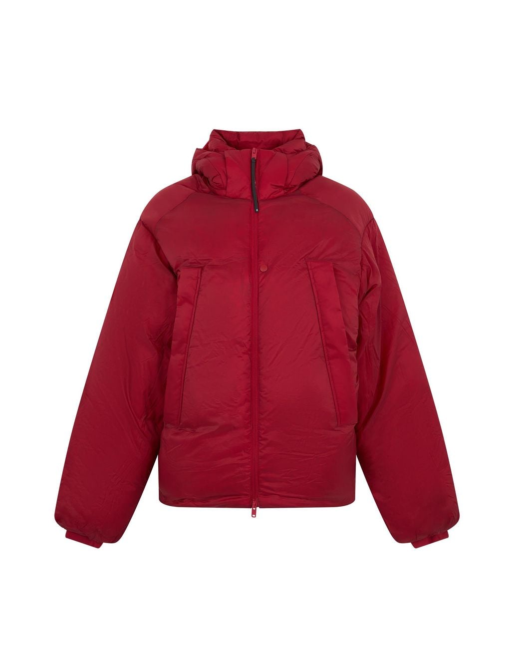 Y-3 Red Jacket With Hood And Zipper for men