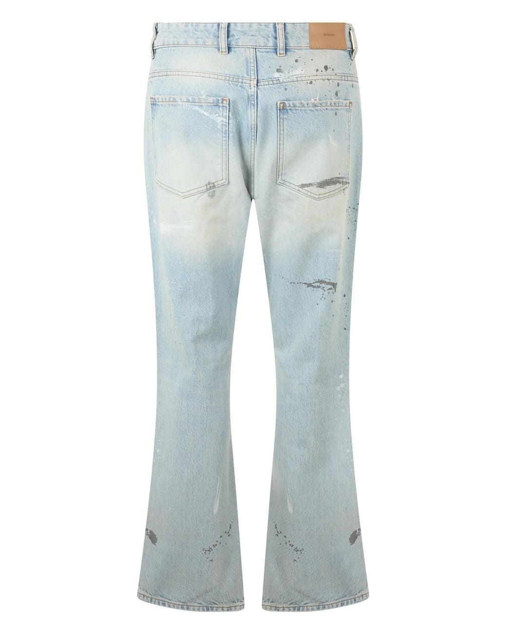 Represent Blue Cotton Bell-Bottom Jeans for men