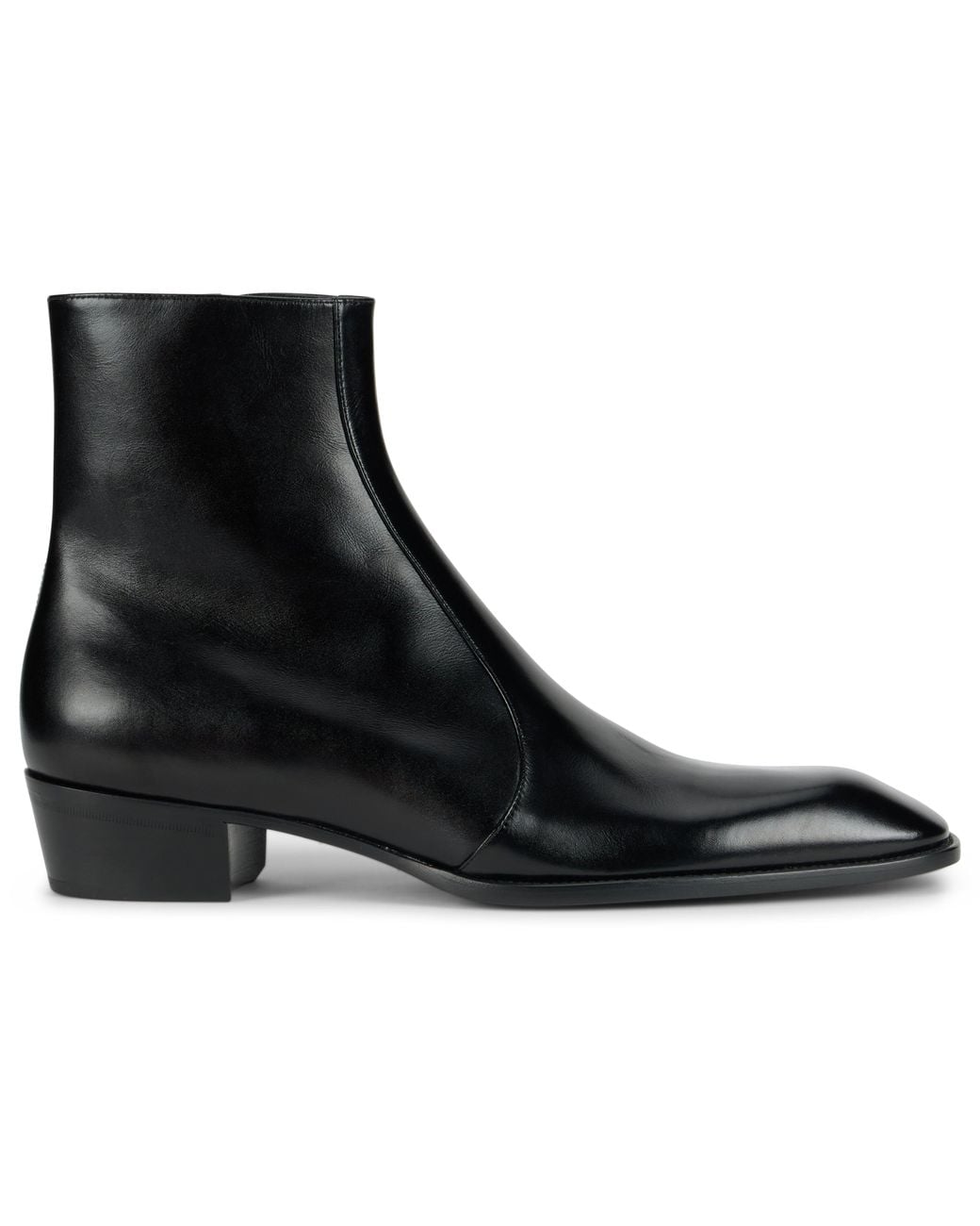 Saint Laurent Black Leather Boots for men