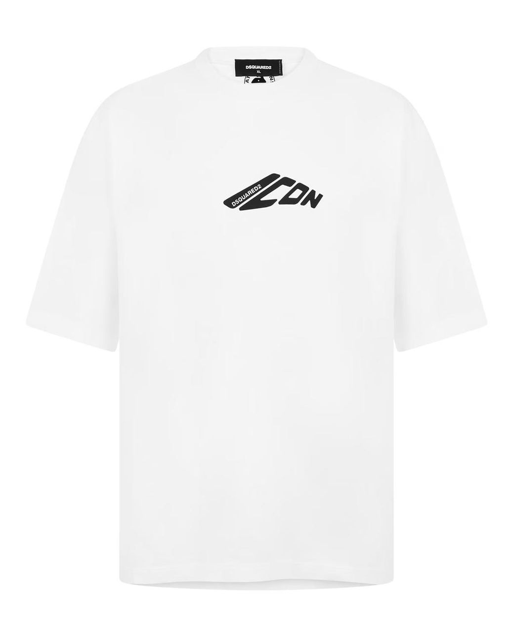 DSquared² White Icon New Generation Loose Fit T-Shirt for men