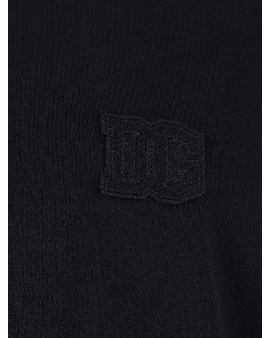 Dolce & Gabbana Black Logo Patch T-Shirt for men