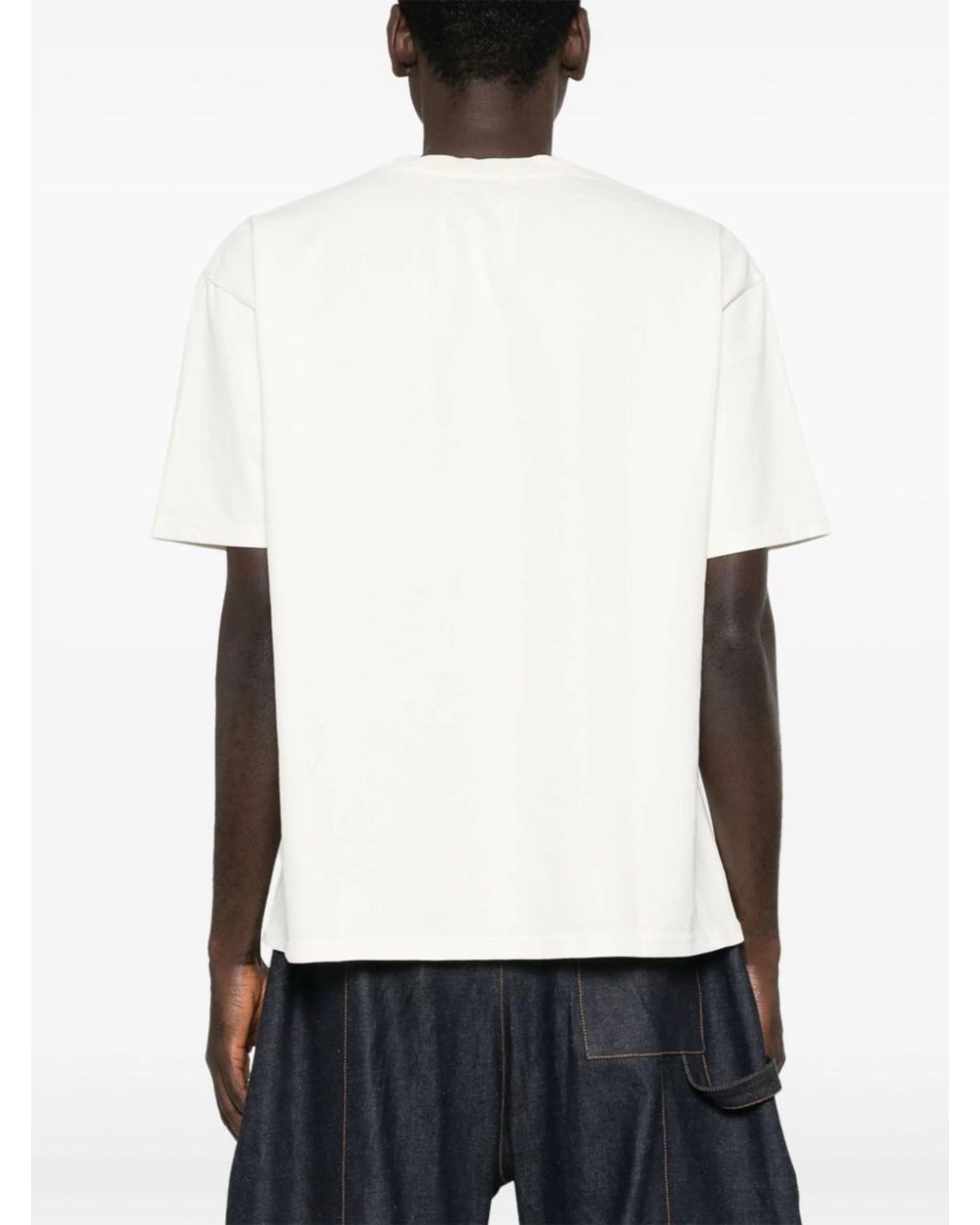 Rhude Blue Collegiate Crest Logo Printed T-Shirt for men