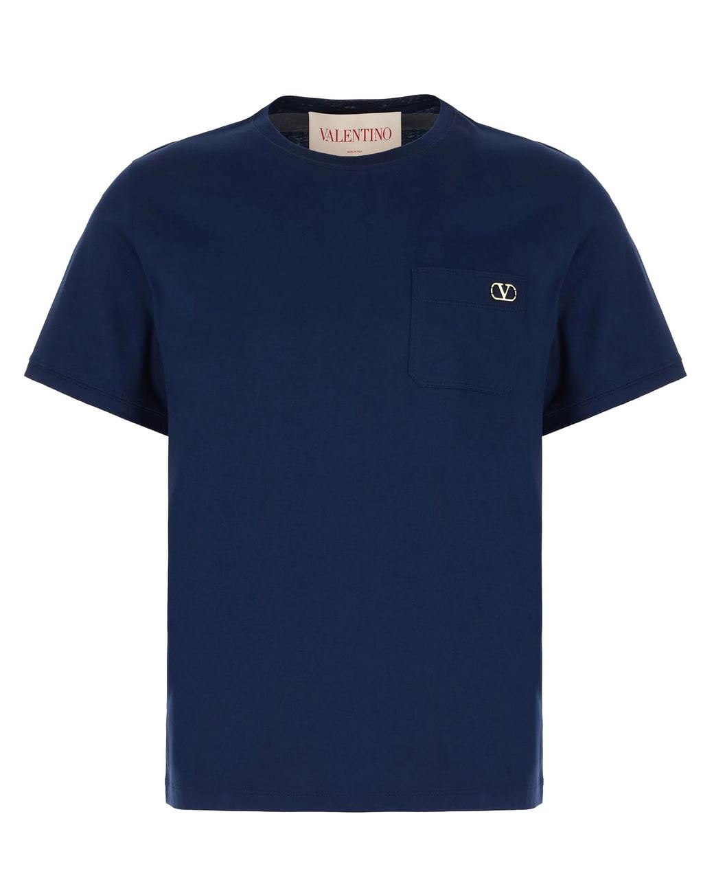 Valentino Blue Plaque Logo T-Shirt for men