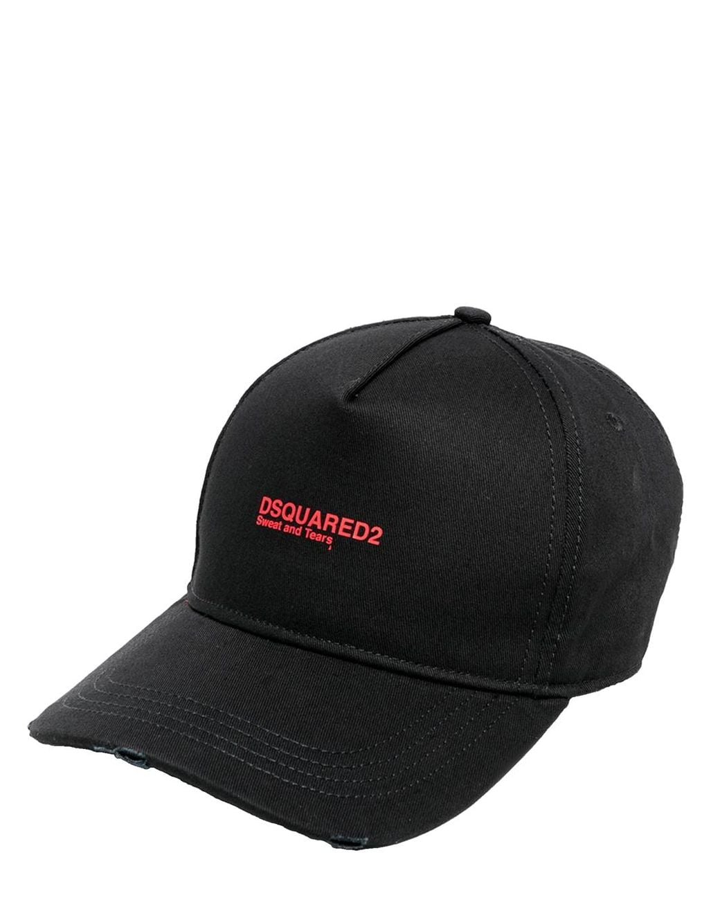 DSquared² Black Sweat And Tears Logo Cap for men
