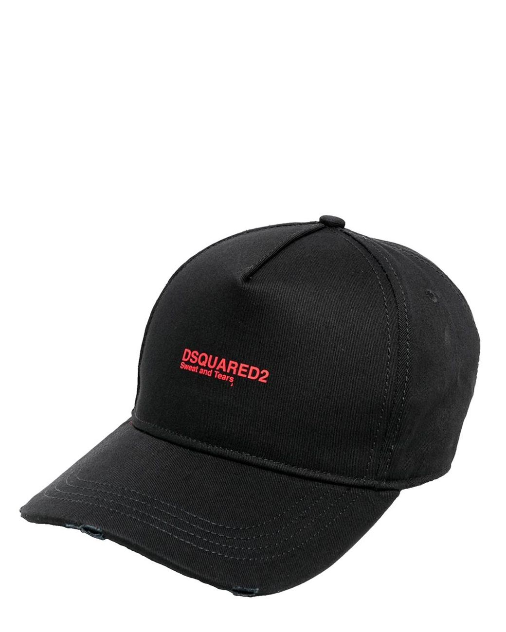 DSquared² Black Sweat And Tears Logo Cap for men