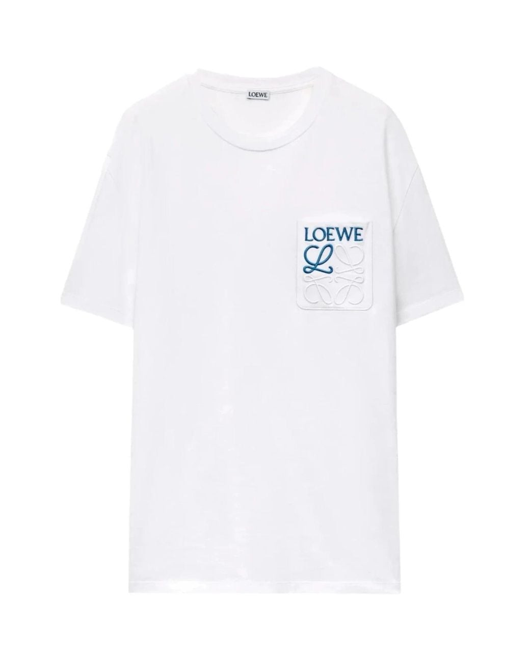 Loewe White Anagram Pocket T-Shirt for men
