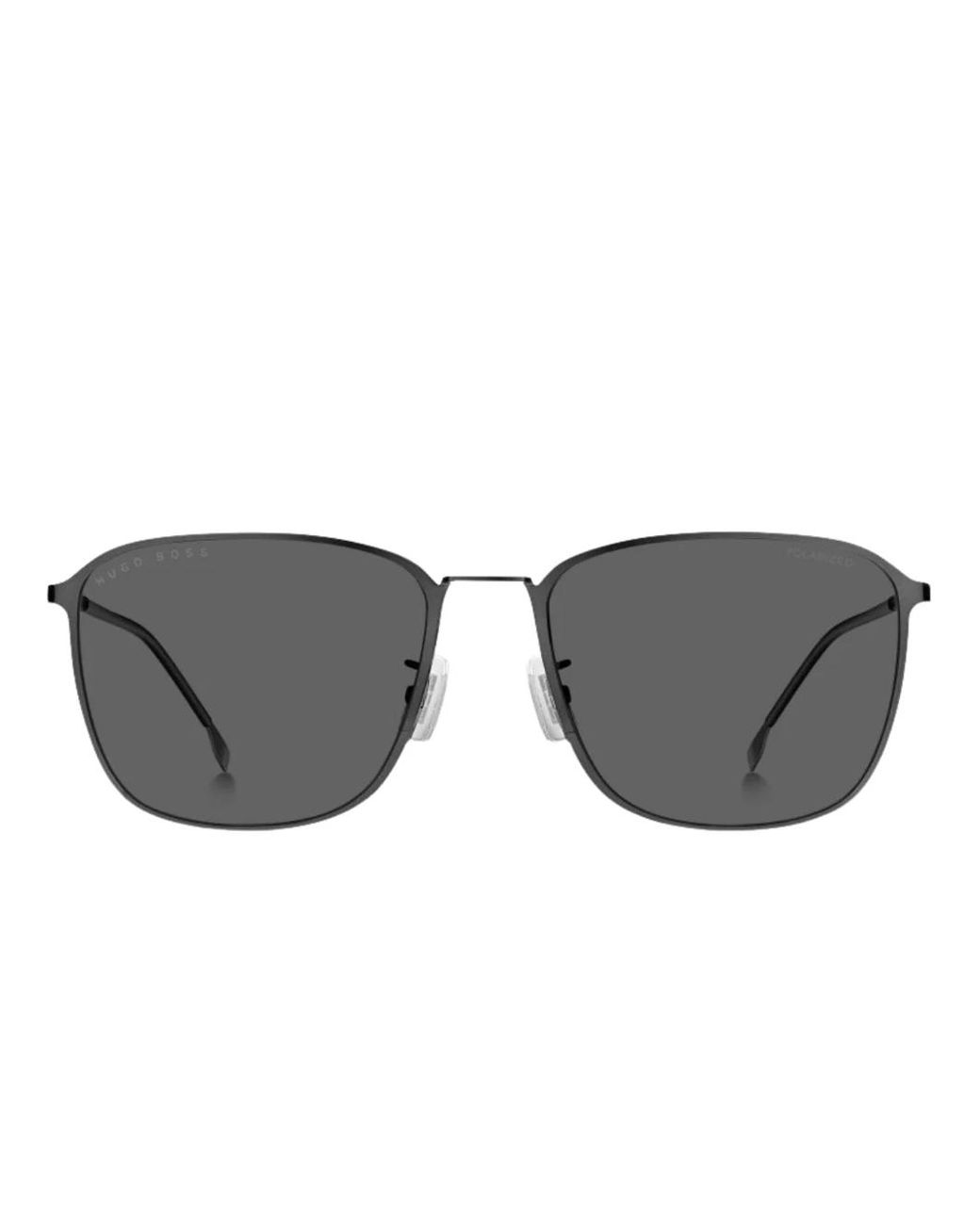 Boss Gray Polarised Dark Ruthenium Sunglasses for men