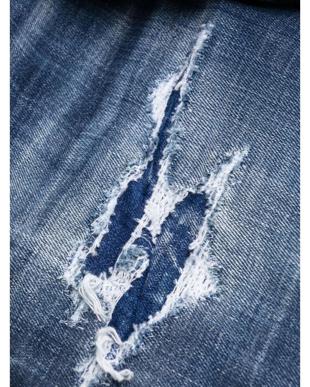 DSquared² Blue 1964 Patch Distressed Slim Jeans Denim for men