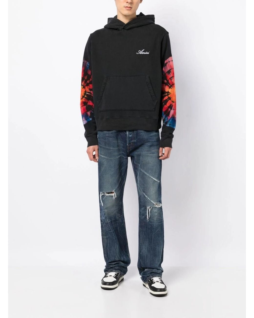 Amiri Black Spot Tie Dye Hoodie for men