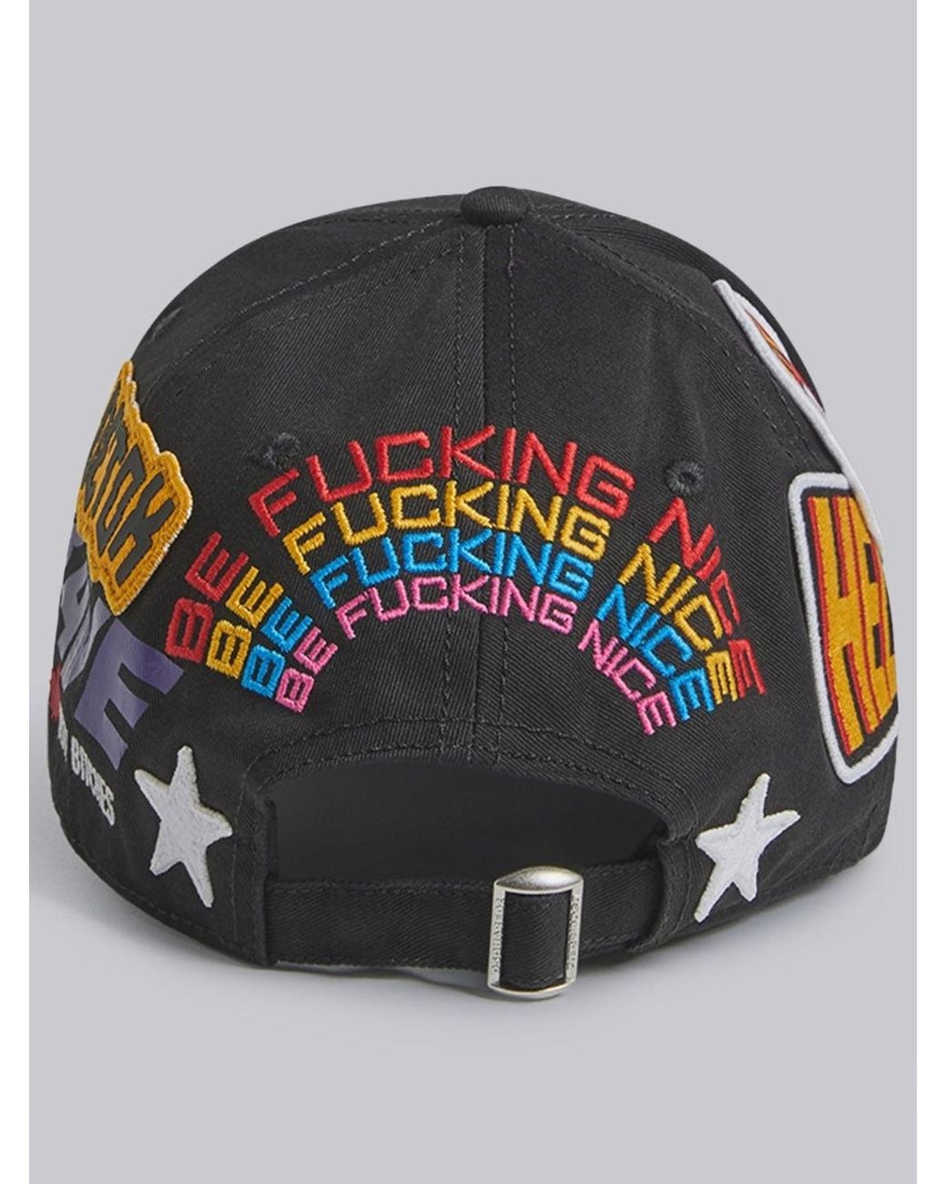 DSquared² Multicolor Traveller Patchwork Baseball Cap for men