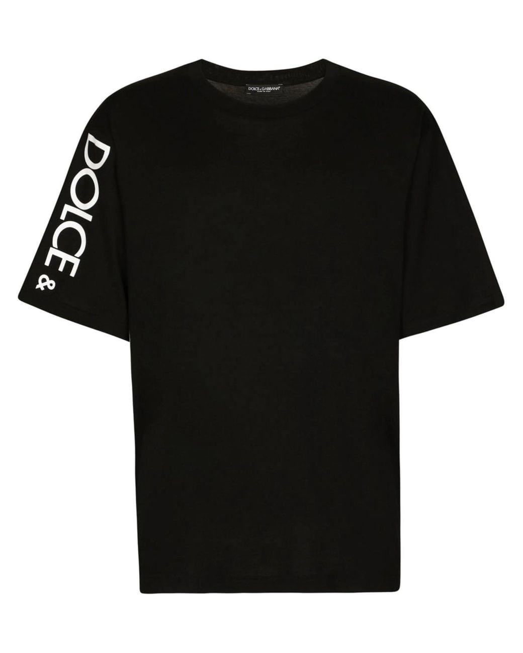 Dolce & Gabbana Black Logo Print T-Shirt for men