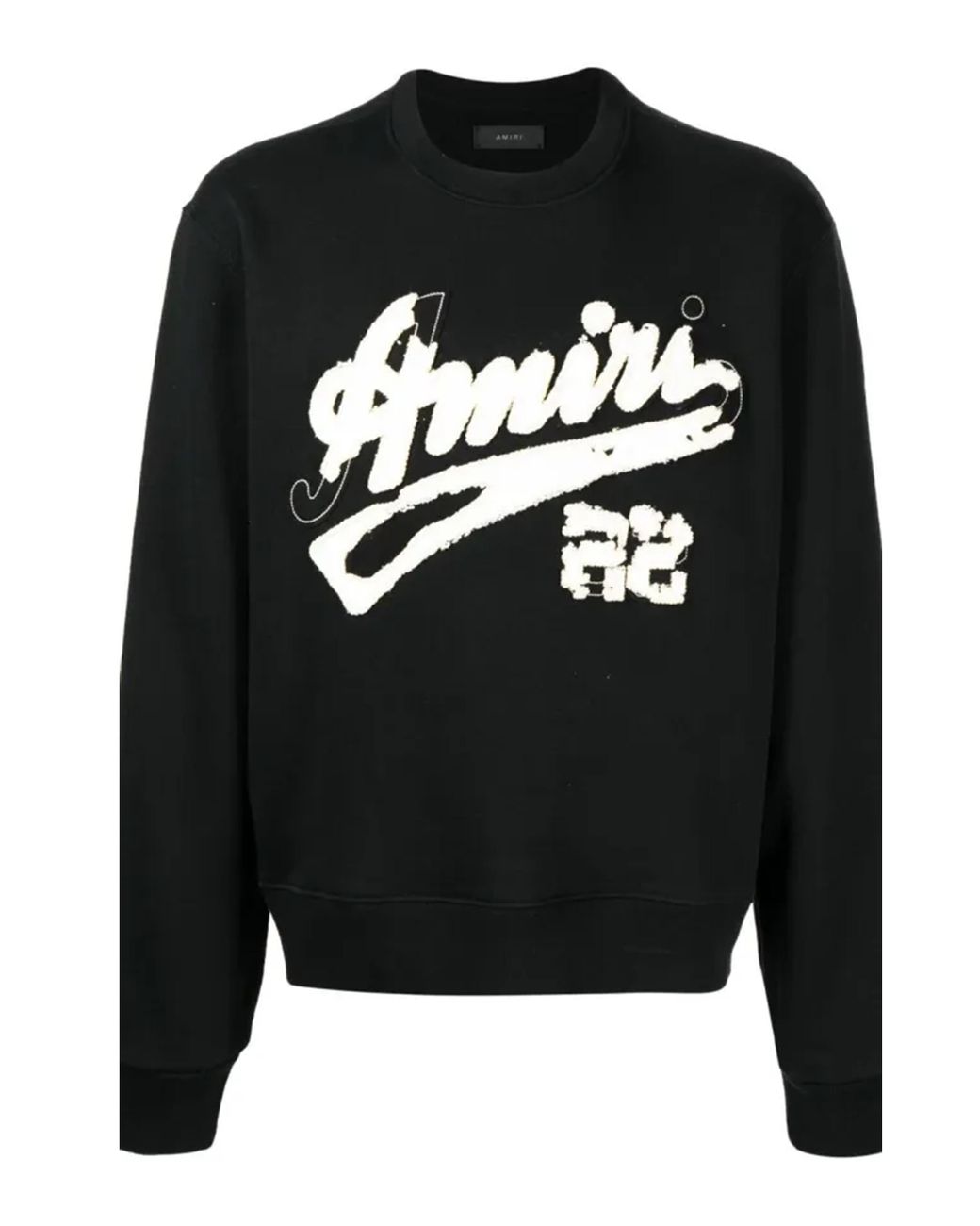 Amiri 22 Logo Embroidered Sweatshirt in Black for Men | Lyst