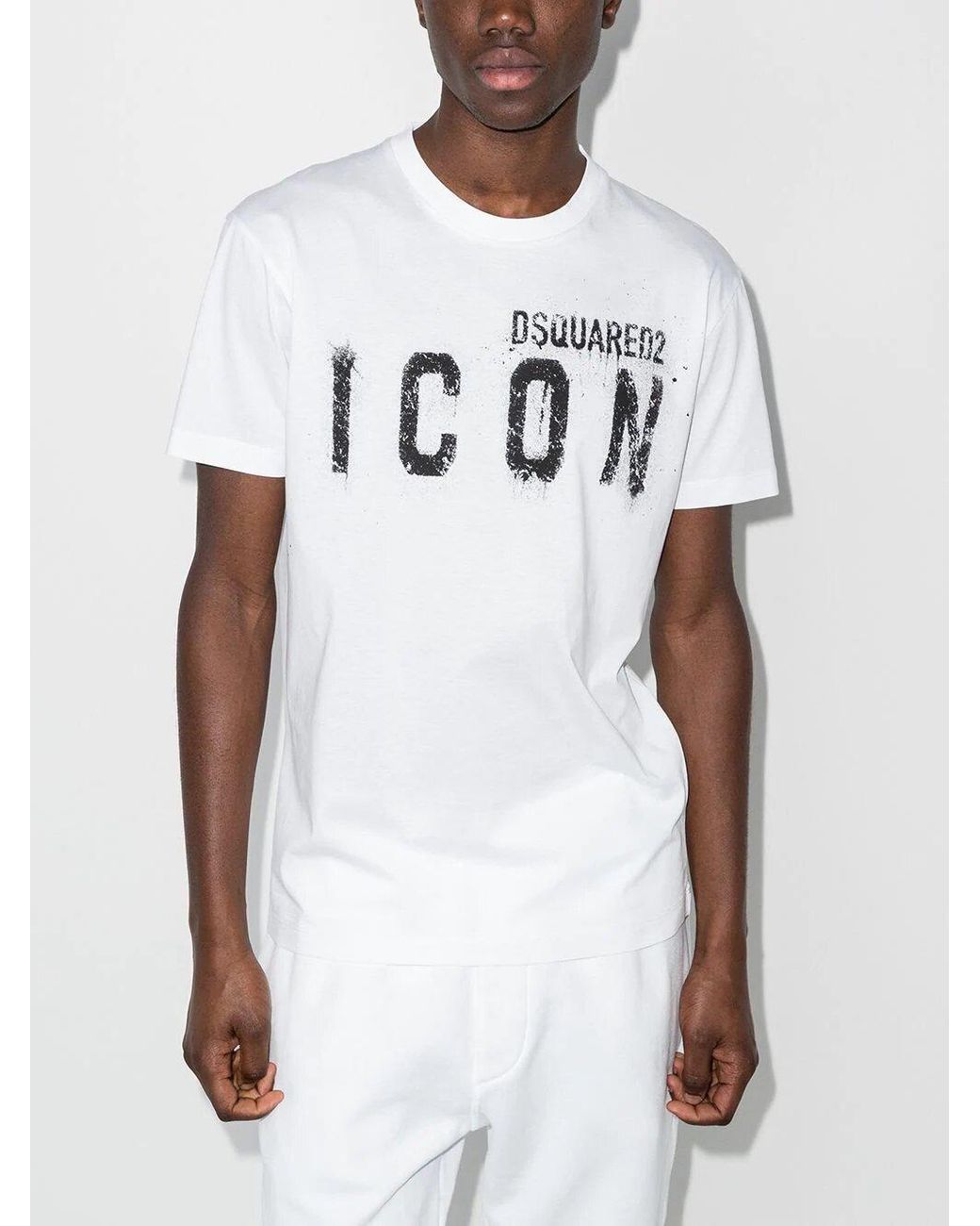 DSquared² Spray Icon Print T-shirt In White for men