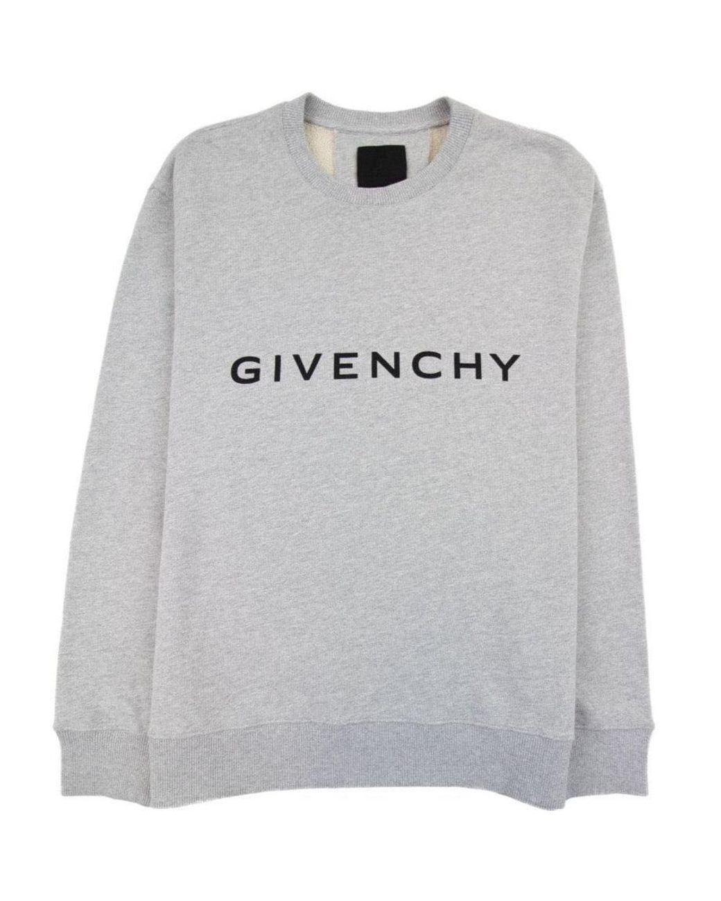 Givenchy Gray Archetype Slim Fit Sweatshirt In Fleece Light Grey for men