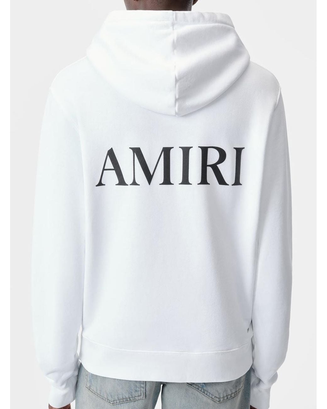 Amiri White Ma Core Logo Printed Hoodie for men
