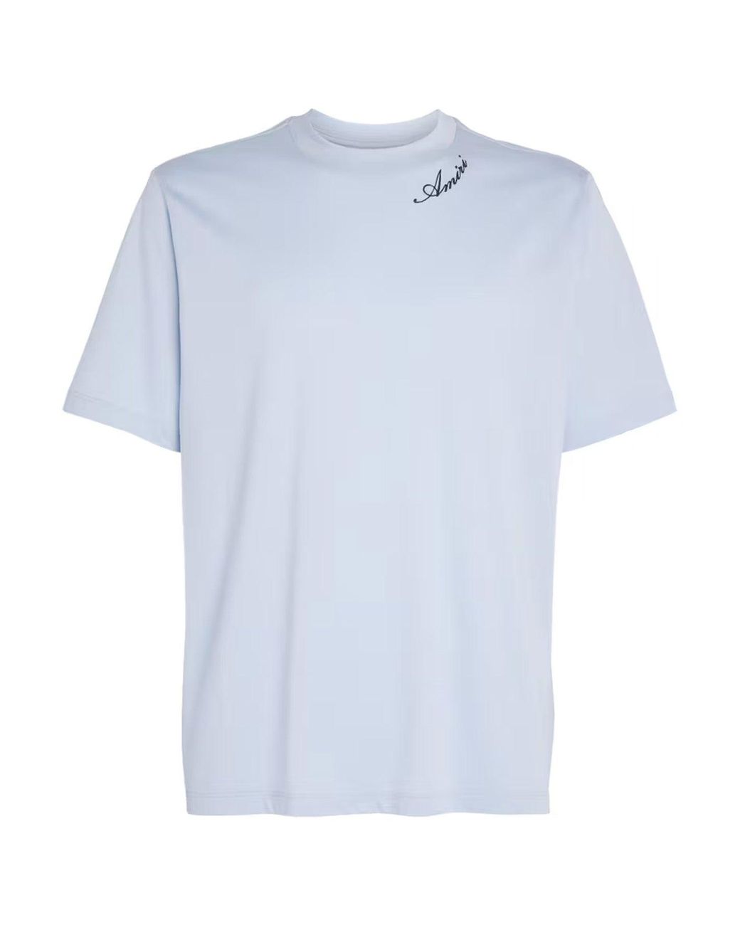 Amiri Blue Script Embroidered T-Shirt for men