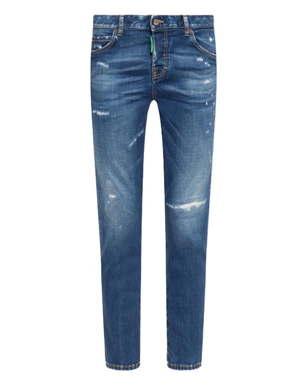DSquared² Blue One Life One Planet Smiley Jeans for men