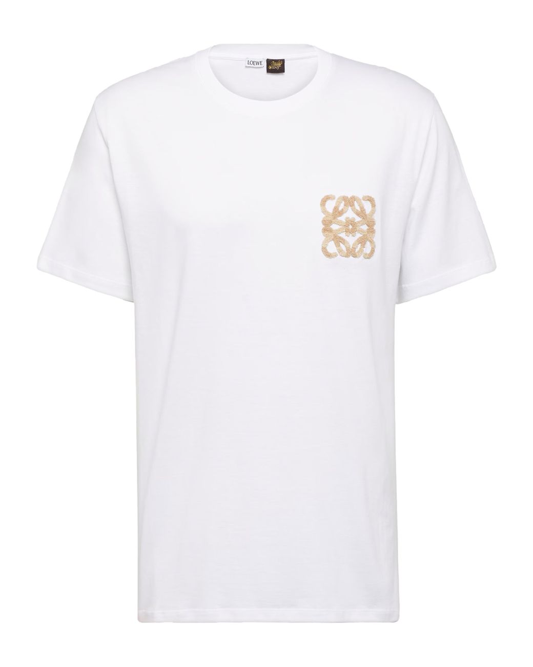 Loewe White Paula's Ibiza Anagram Embroidered Logo T-Shirt for men