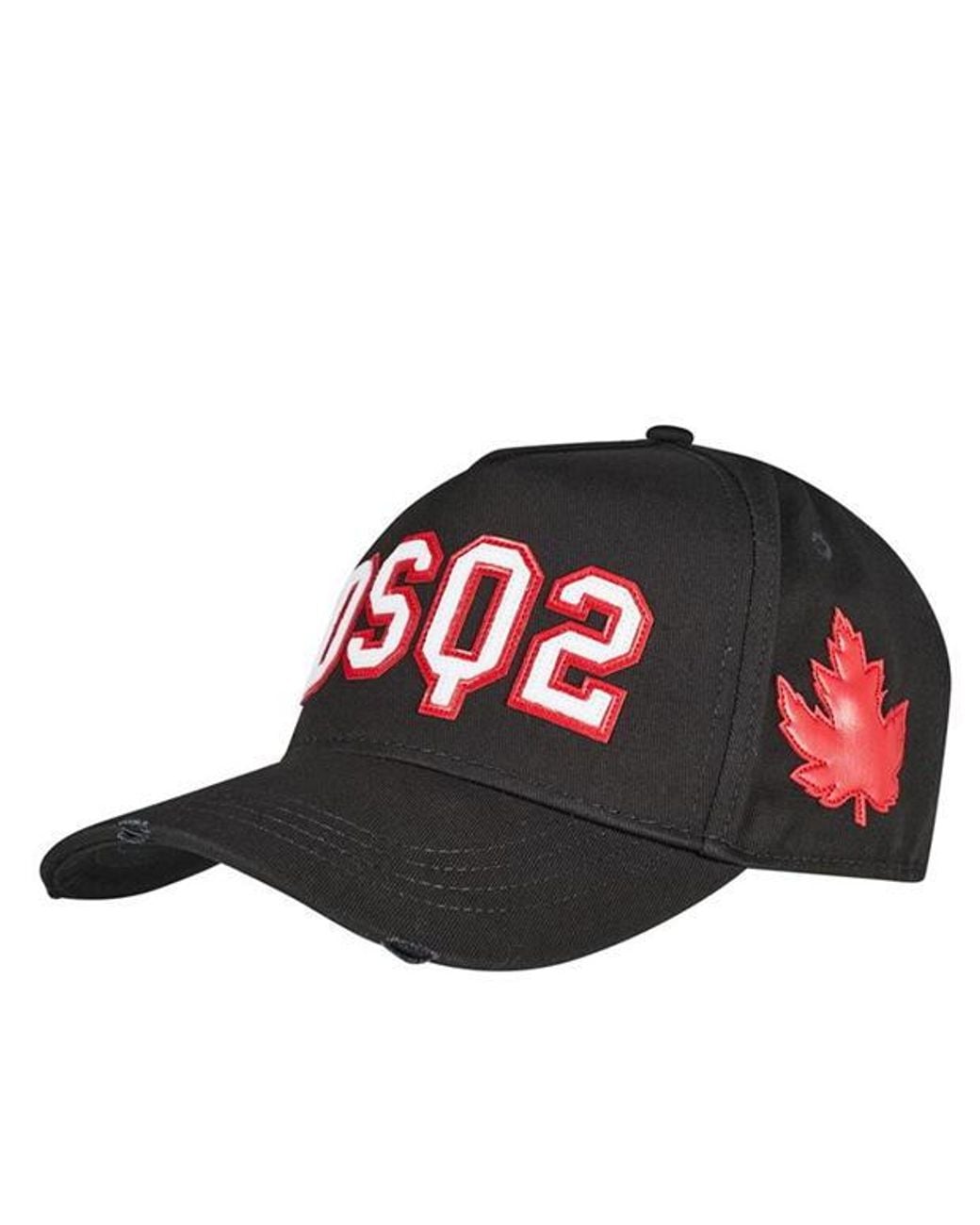 DSquared² Red Dsq2 Maple Leaf Cap Sn22 In Black for men