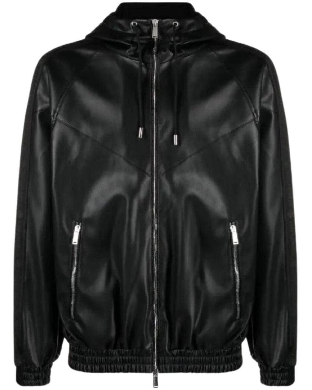 DSquared² Black Zip Up Hooded Jacket for men