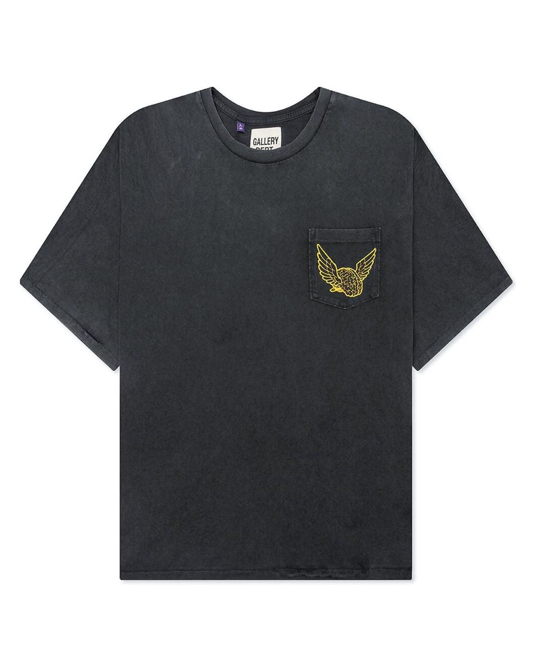 GALLERY DEPT. Black Flying Brain Pocket T-Shirt for men